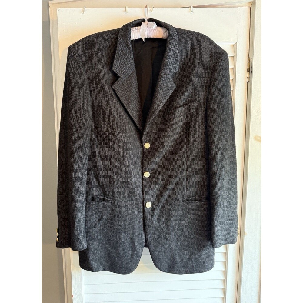 Todays Man Lanificio Del Casentino Cashmere Italian Herringbone Blazer Mens 41R